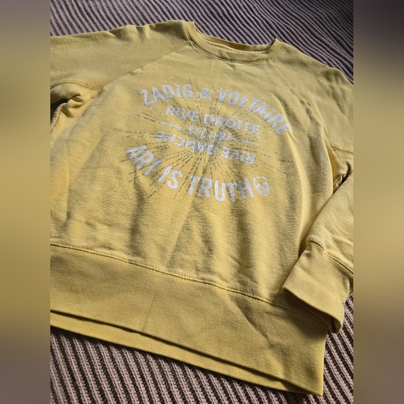 Zadig & Voltaire - Art is Truth Printed Cotton Sweater with crystals - Picture 3 of 8